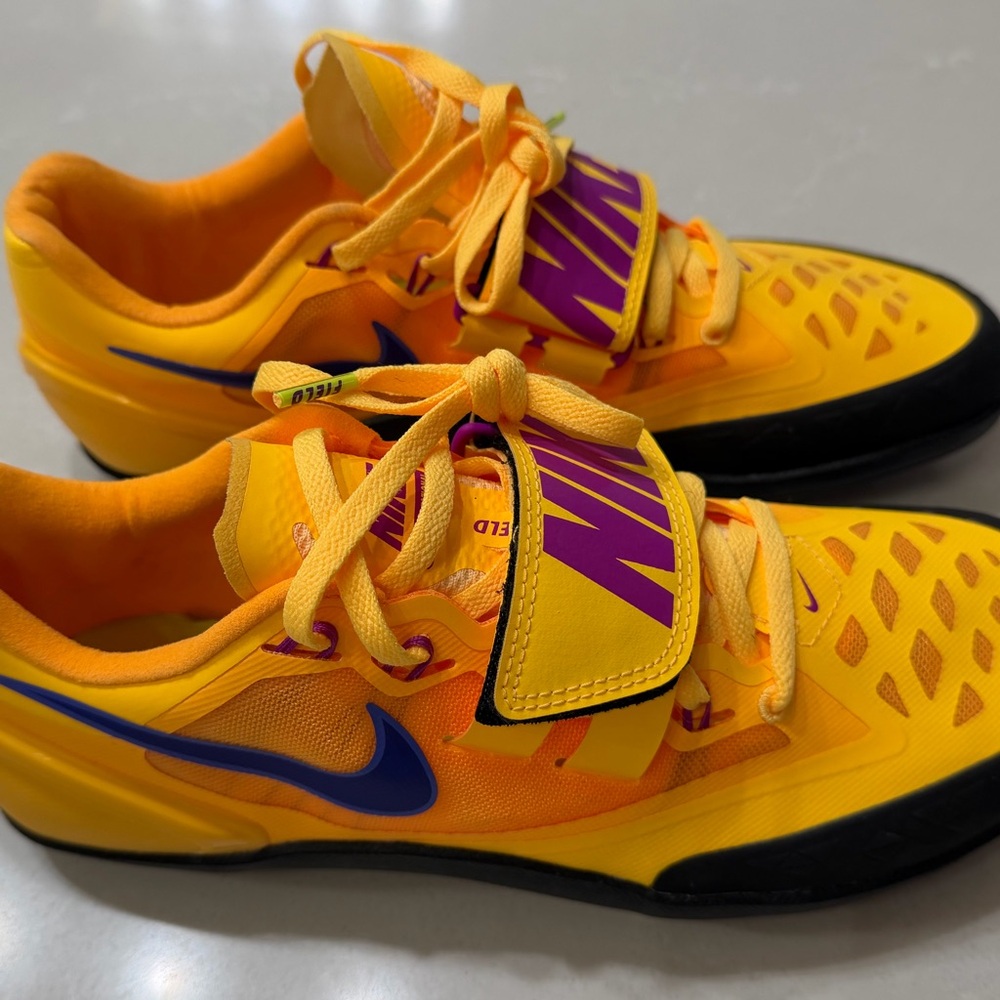 New Nike Zoom Rotational Track & Field Throwing Shoes Orange/Purple, 8.5M/EUR 42